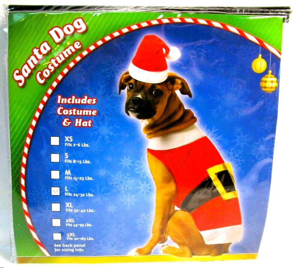 Rasta Imposta Dog Santa Costume with Hat Size Large 24 - 32 Pounds Pet Outfit
